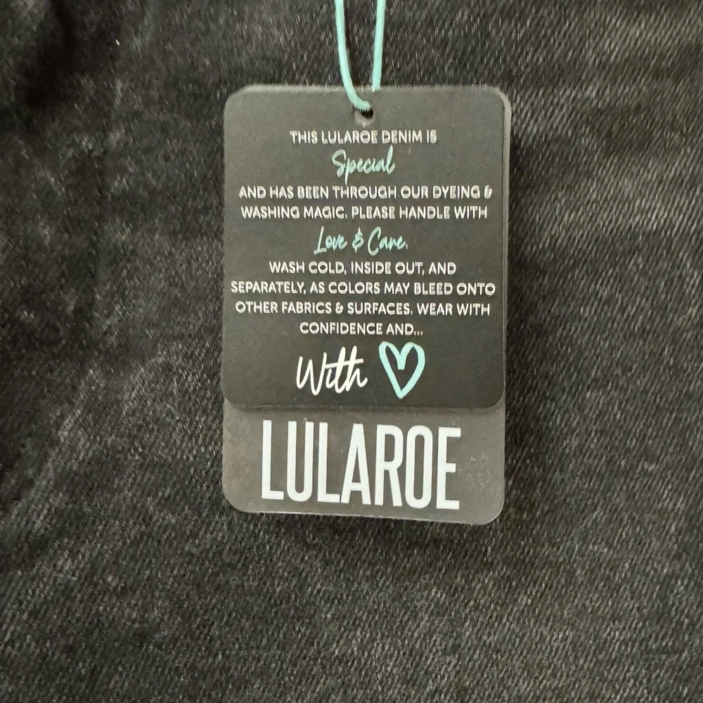 LuLaRoe Women's Flare Eclipse Wash Black Denim Jeans Size 32 - Picture 3 of 9